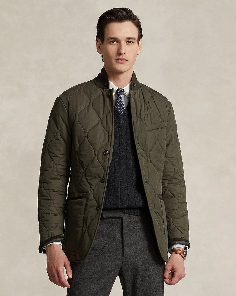 商品Ralph Lauren|Suede Trimmed Quilted Jacket,价格¥2668,第1张图片