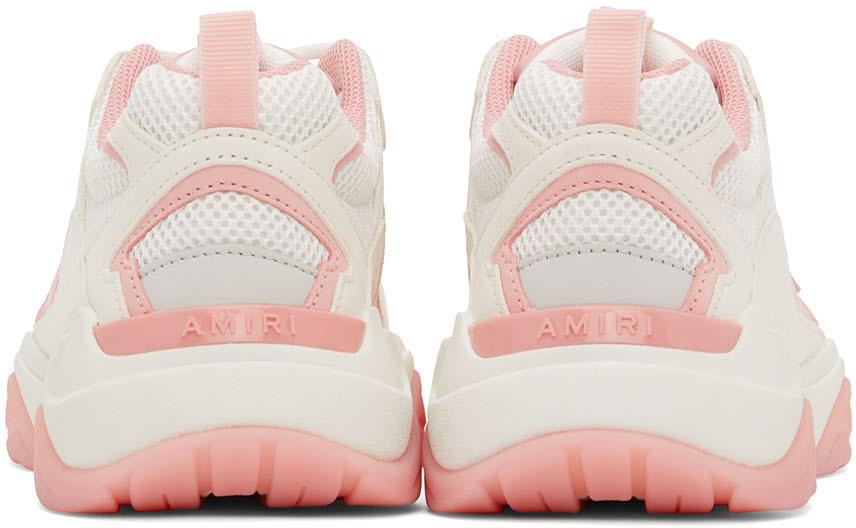 White & Pink Bone Runner Low-Top Sneakers商品第2张图片规格展示