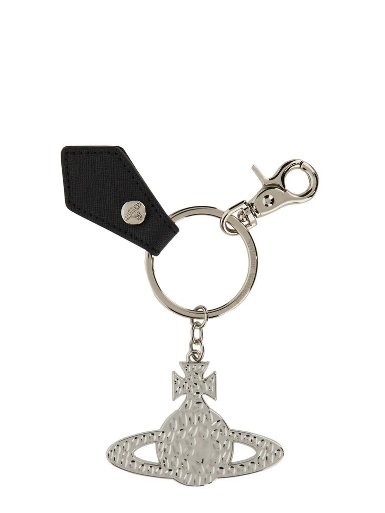 商品Vivienne Westwood|Vivienne Westwood Saffiano Hammered Orb Keychain,价格¥917,第1张图片