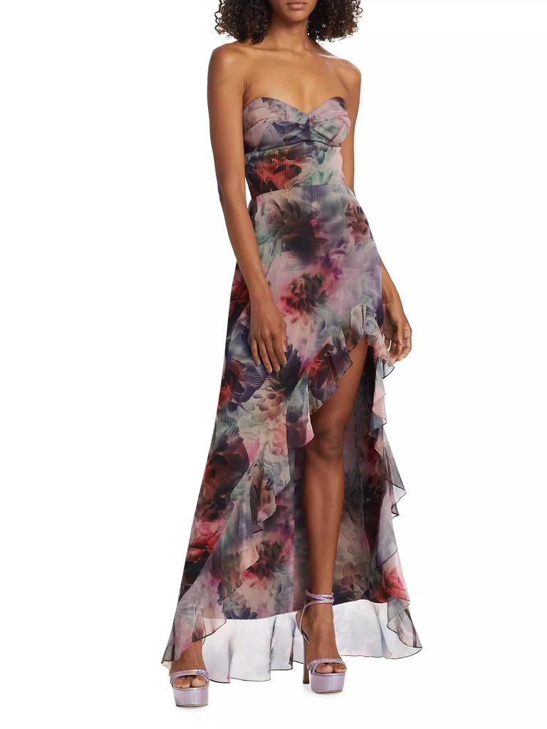 商品Amanda Uprichard|Eden Farah Fleur High-Low Gown,价格¥1343,第3张图片详细描述