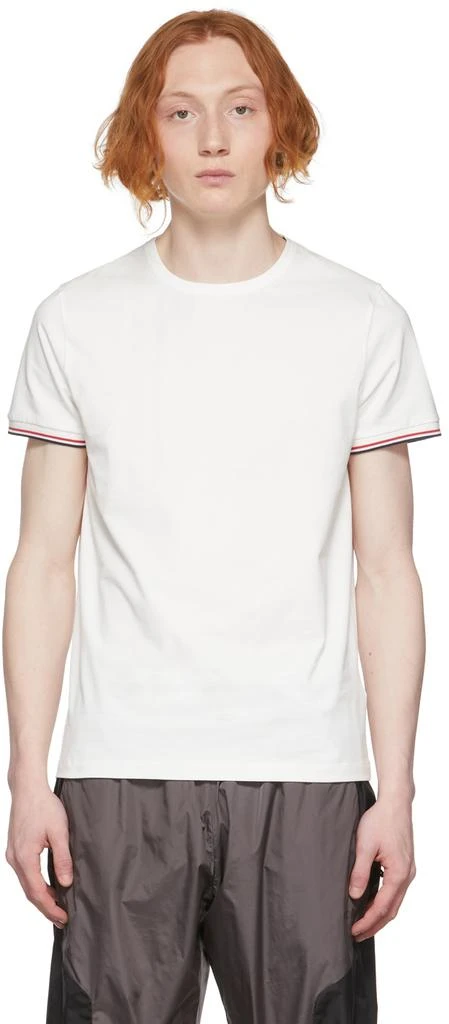商品Moncler|灰白色徽标 T 恤,价格¥2130,第1张图片