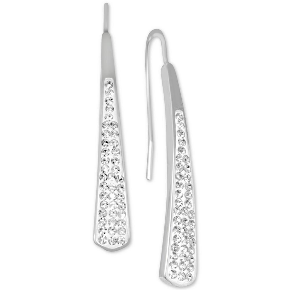 Crystal Bar Drop Earrings in Silver Plate商品第1张图片规格展示