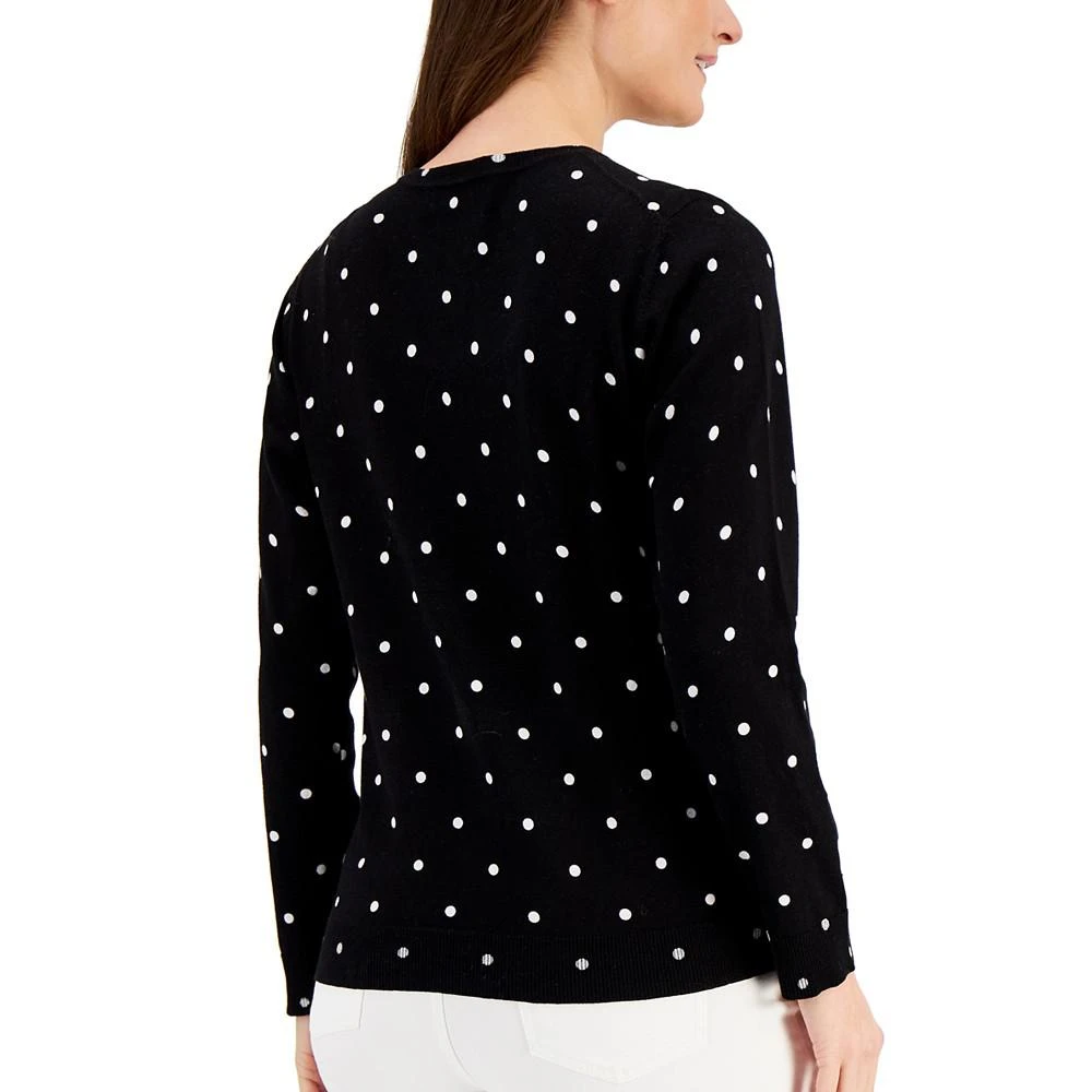 商品Karen Scott|Dot-Print Cardigan, Created for Macy's,价格¥115,第2张图片详细描述