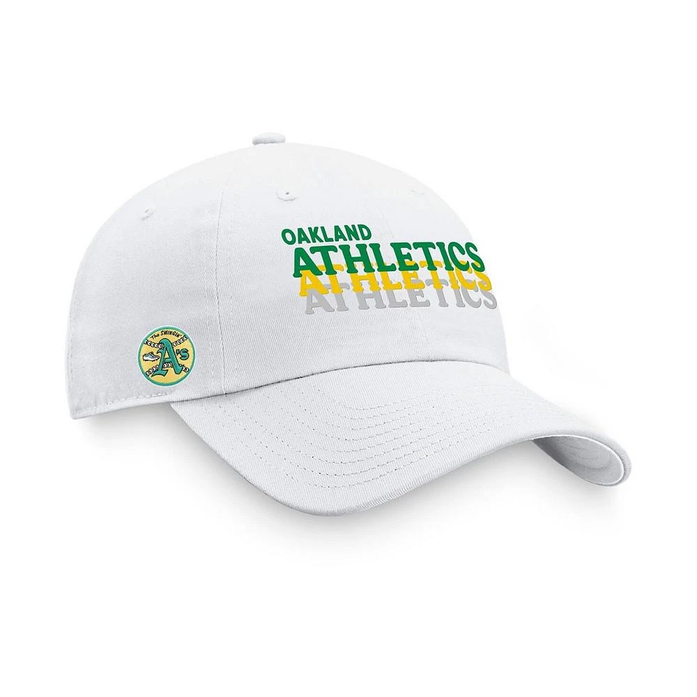 商品Fanatics|Women's Branded White Oakland Athletics True Classics Gradient Adjustable Hat,价格¥182,第1张图片