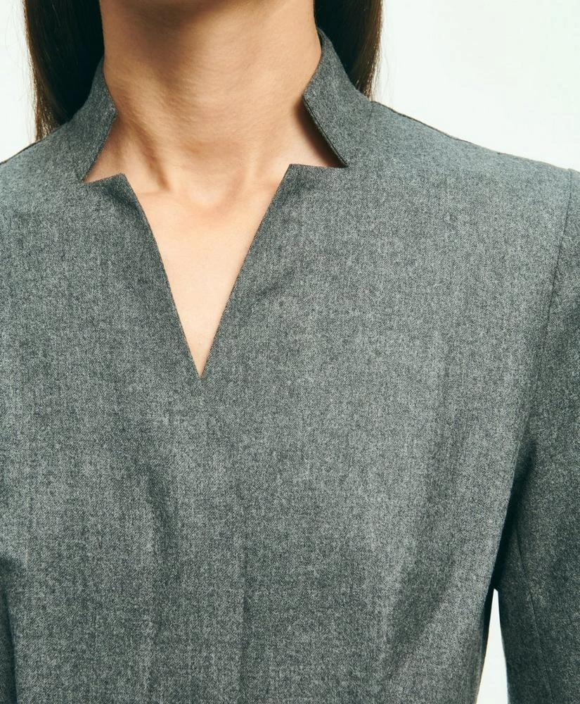 商品Brooks Brothers|Wool Flannel Belted Shirt Dress,价格¥1916,第5张图片详细描述