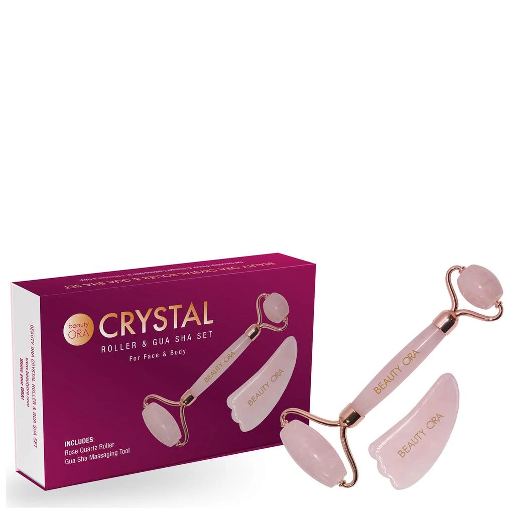 商品Beauty ORA|Beauty ORA Crystal Roller and Gua Sha Set for Face and Body - Rose Quartz,价格¥499,第5张图片详细描述