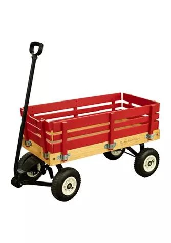 商品Synergistic|Childrens Metal Wood Side Rail Wagon,价格¥1050,第1张图片