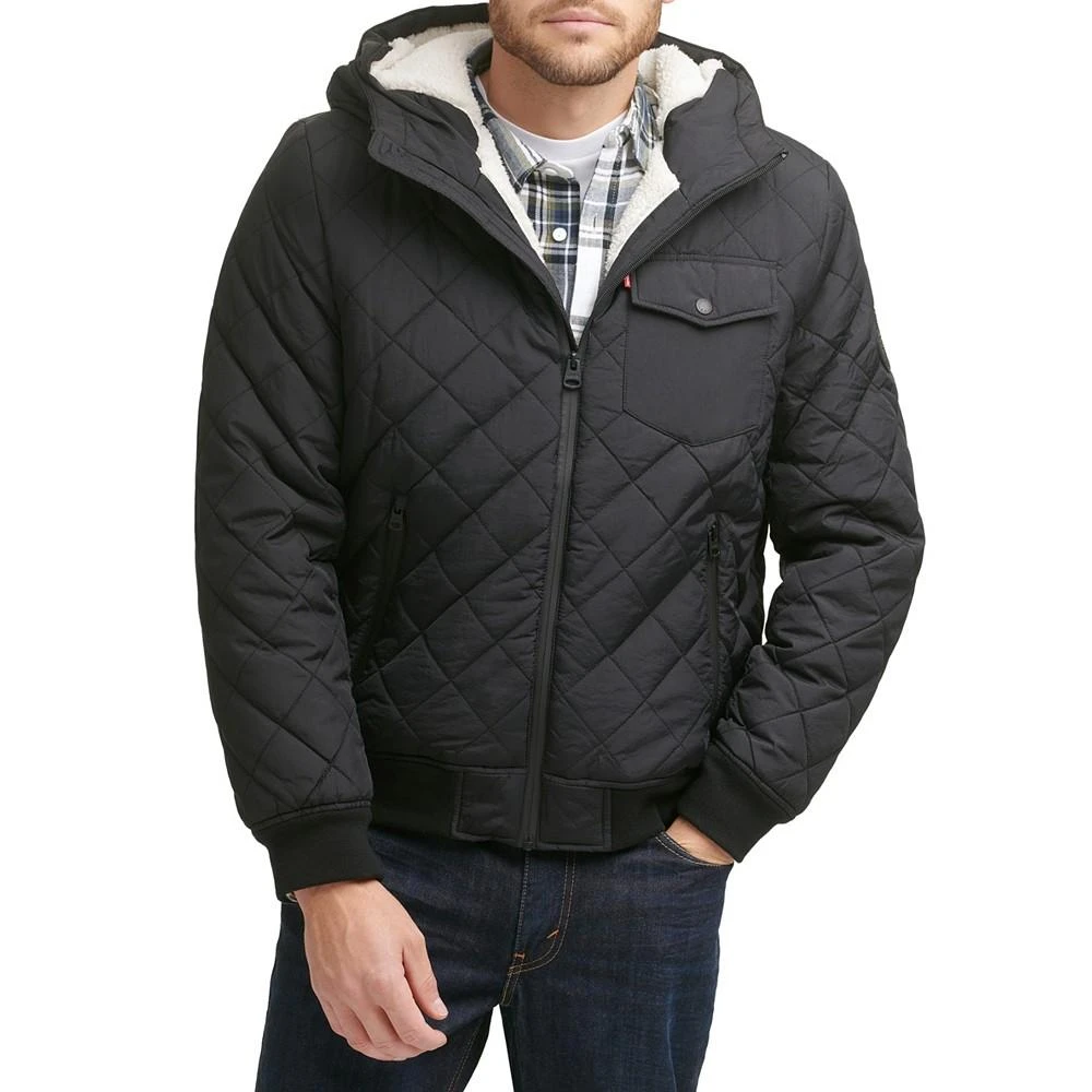 商品Levi's|Men's Diamond Quilted Faux Sherpa Lined Jacket,价格¥1049,第1张图片