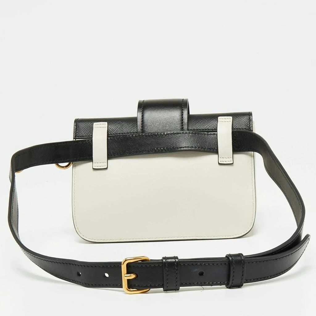 商品[二手商品] Prada|Prada White/Black Leather Cahier Belt Bag,价格¥5364,第4张图片详细描述