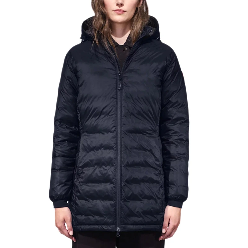 Canada Goose 加拿大鹅 女士鸭绒海军蓝拼黑长款羽绒服 5061L-ADMIRAL-BLUEBLACK 商品