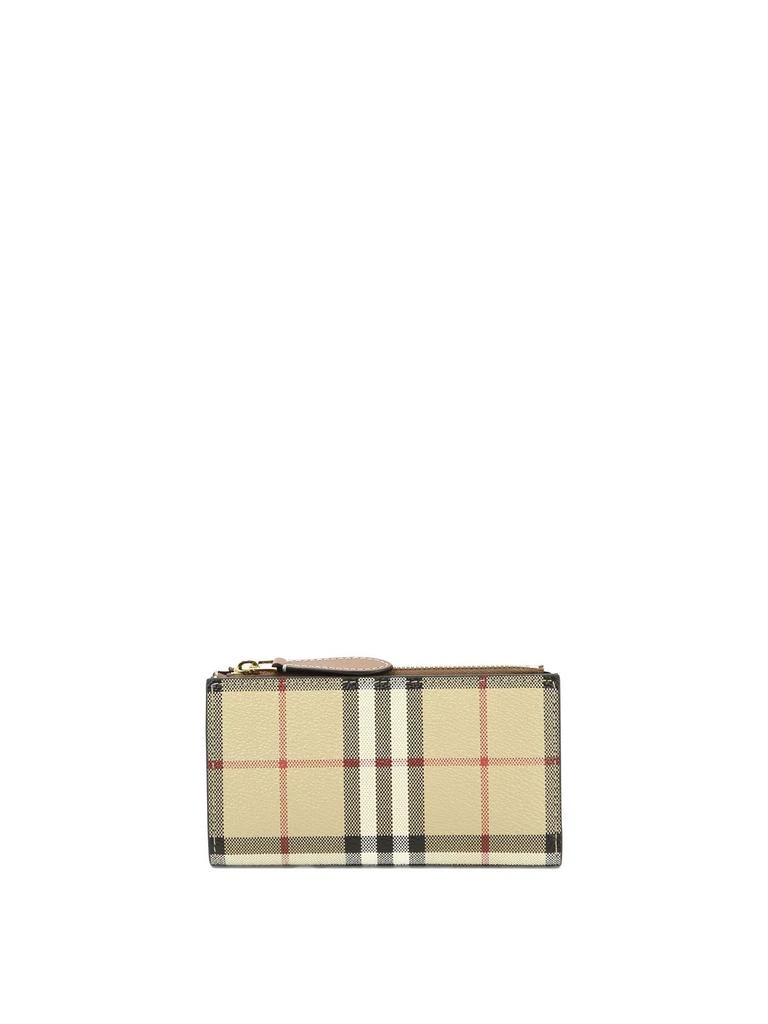 商品Burberry|Check Medium Bifold Wallet Wallets & Card Holders Beige,价格¥1724,第3张图片详细描述