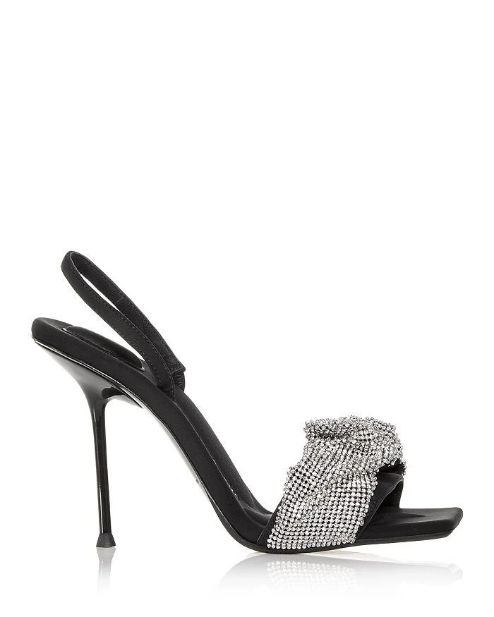 商品Alexander Wang|Women's Julie Scrunchie Embellished Slingback High Heel Sandals,价格¥3192,第2张图片详细描述