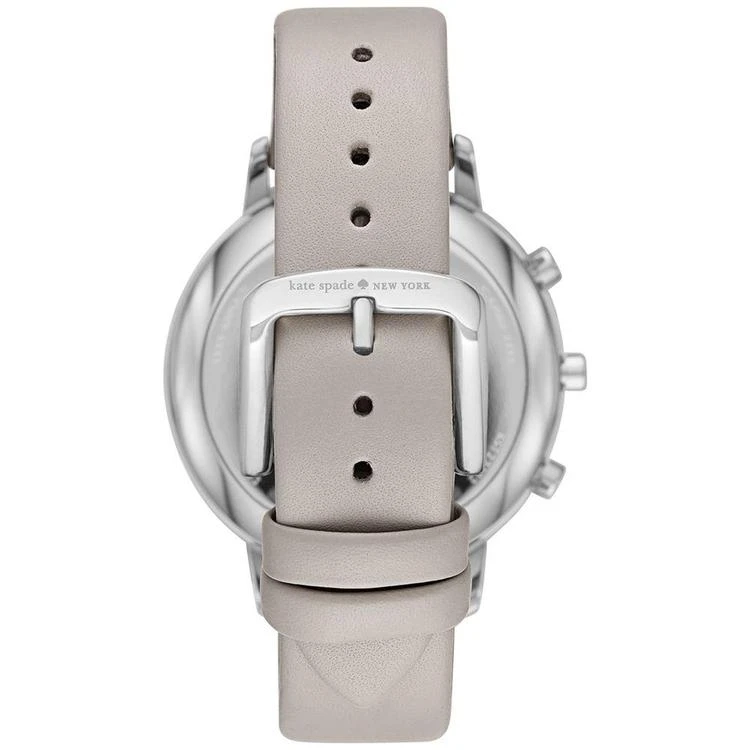 商品Kate Spade|Women's Metro Grand Gray Leather Strap Hybrid Smart Watch 40mm KST23101,价格¥1870,第4张图片详细描述