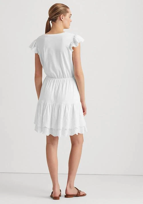 商品Ralph Lauren|Ralph Lauren Eyelet Jersey Dress,价格¥282,第2张图片详细描述