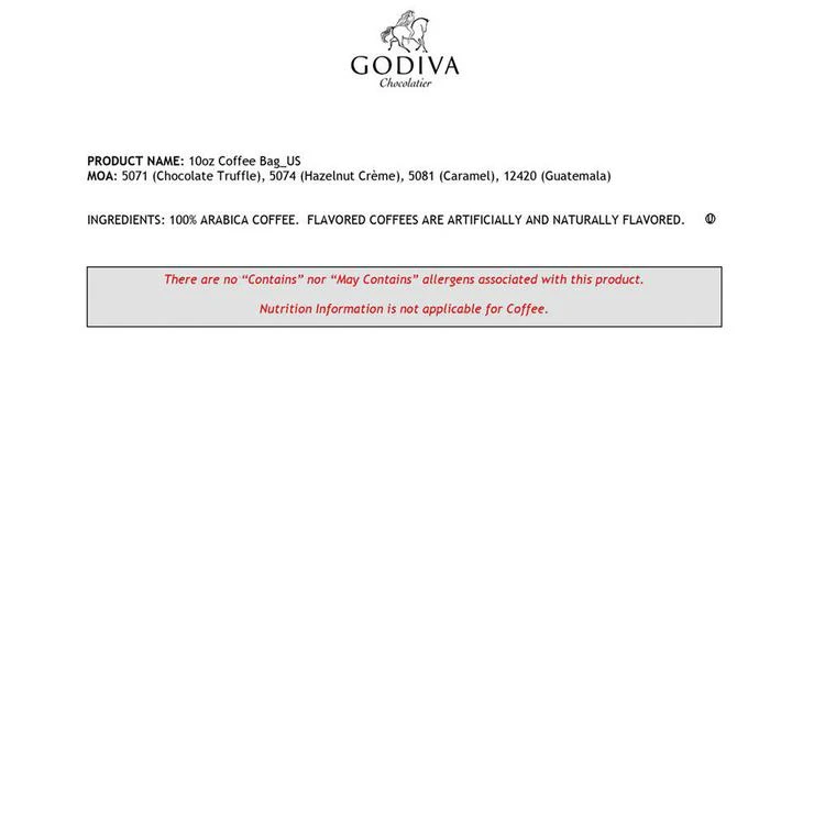 商品Godiva|10盎司榛子奶油口味咖啡粉 (284g),价格¥105,第2张图片详细描述