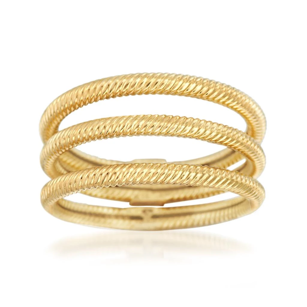 商品Ross-Simons|18kt Yellow Gold Jewelry Set: 3 Roped Rings,价格¥2223,第5张图片详细描述