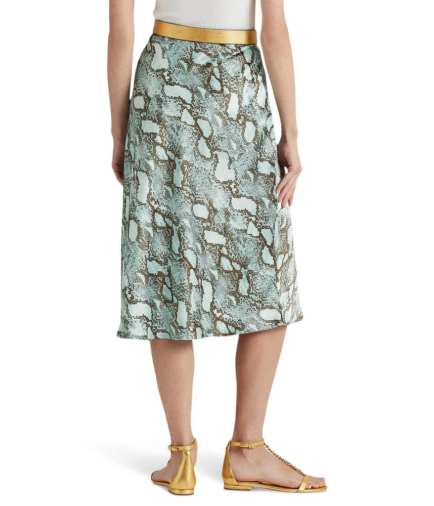 商品Ralph Lauren|Snakeskin Print Satin Charmeuse A-Line Skirt,价格¥477,第2张图片详细描述