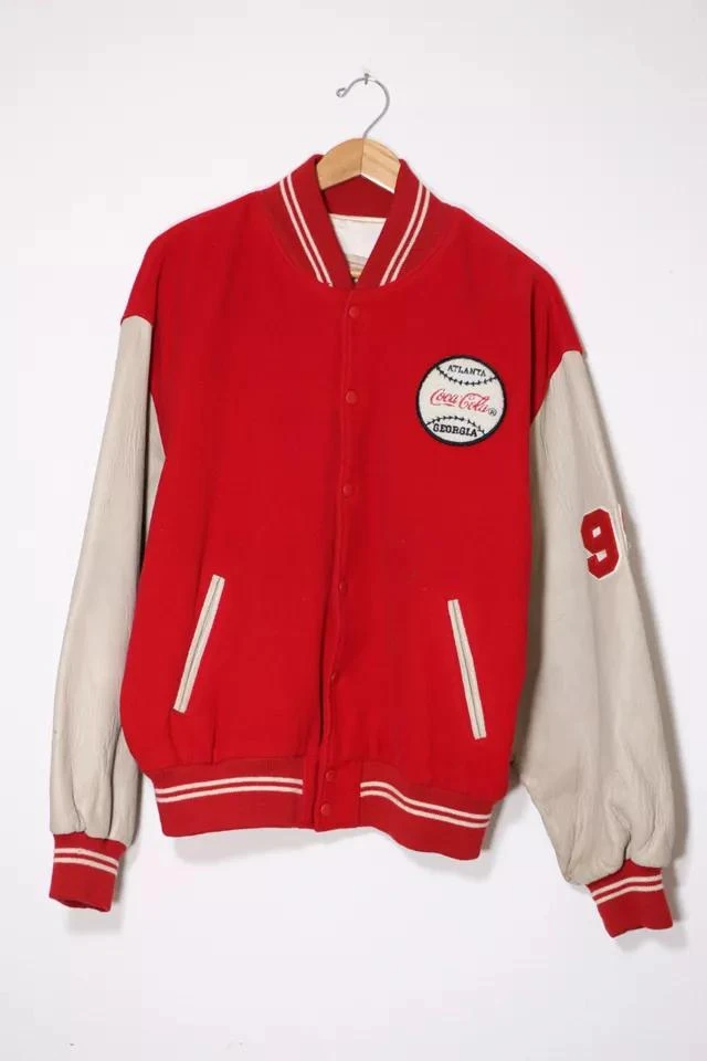 商品Urban Outfitters|Vintage '90s Boxy Coca Cola Collectors Varsity Bomber Jacket,价格¥2454,第1张图片