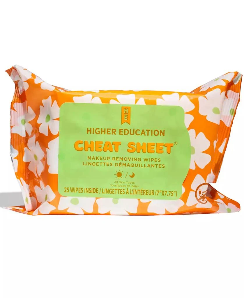 商品Higher Education Skincare|Cheat Sheet Makeup Removing Wipes, 25 Wipes,价格¥58,第1张图片