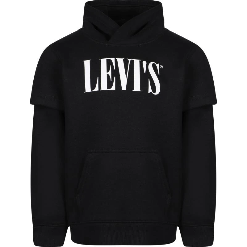 商品Levi's|Logo hoodie with sewn in sleeves in black,价格¥589,第1张图片