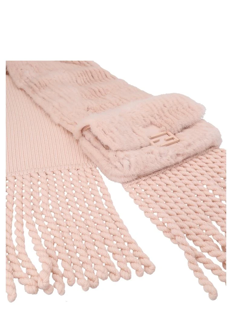 商品Fendi|Mink And Wool Scarf Scarves, Foulards Pink,价格¥21163,第2张图片详细描述