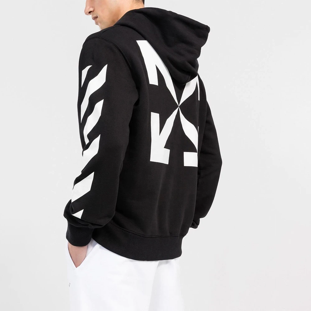 OFF WHITE 男士黑色连帽卫衣 OMBB097C99FLE012-1001 商品