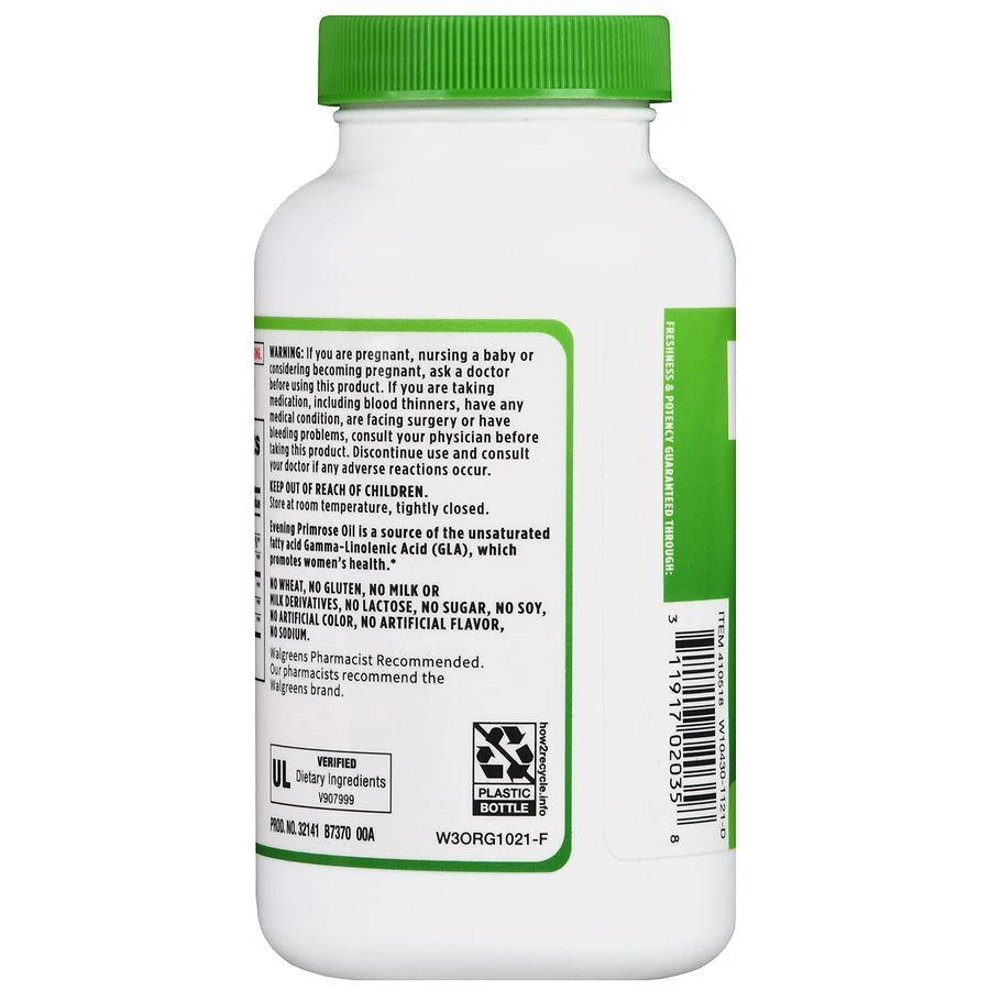商品Walgreens|Rapid Release Evening Primrose 1000 mg Softgels,价格¥104,第4张图片详细描述