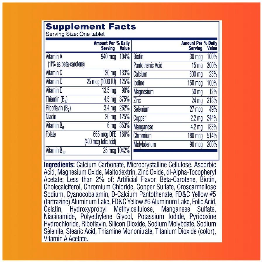 商品One A Day|Women's 50+ Healthy Advantage Multivitamin,价格¥226,第3张图片详细描述