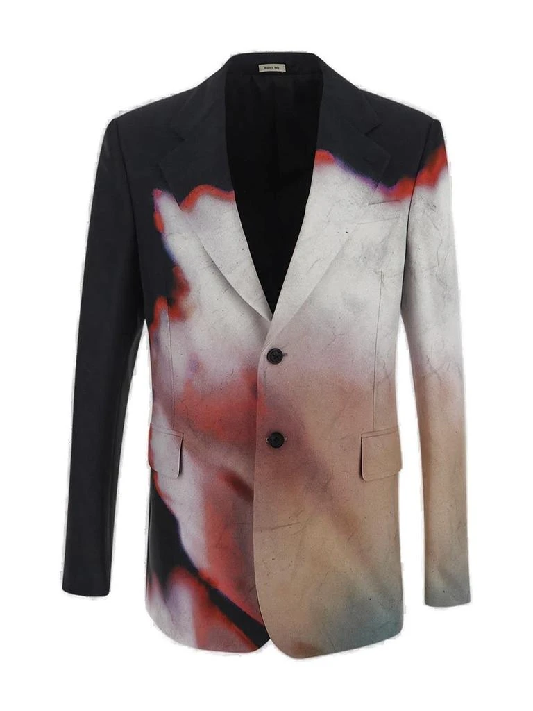 商品Alexander McQueen|Alexander McQueen Solarised Flower Single-Breasted Tailored Blazer,价格¥21663,第1张图片