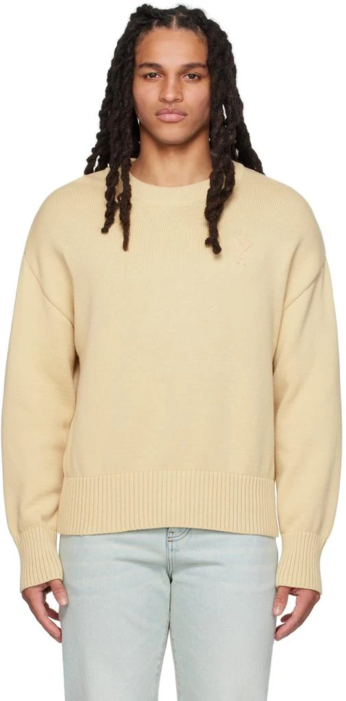 商品AMI|Beige Ami de Cœur Sweater,价格¥3835,第1张图片