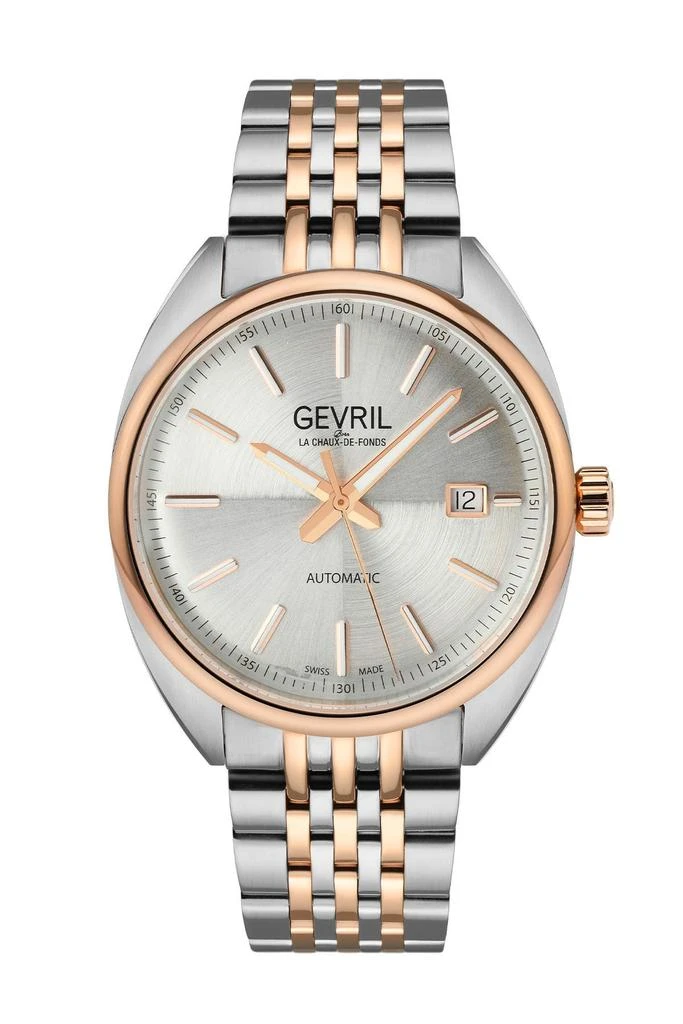 商品Gevril|Five Points Silver Dial Two-Tone Watch, 44.5mm,价格¥2199,第1张图片