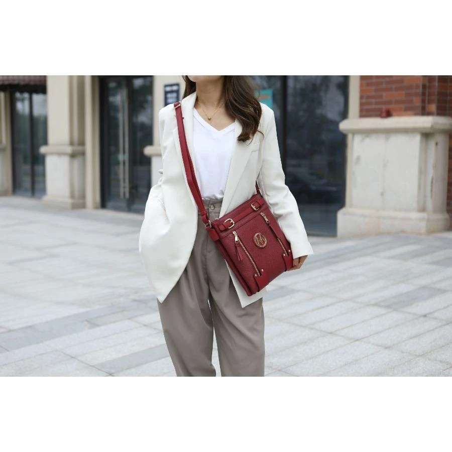 商品MKF|Lilian Vegan Leather Crossbody Handbag,价格¥413,第2张图片详细描述