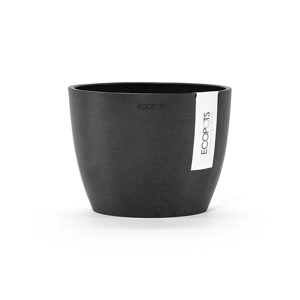 商品ECOPOTS|Stockholm Round Plastic Flower Pot, Dark Grey, 6",价格¥88,第1张图片
