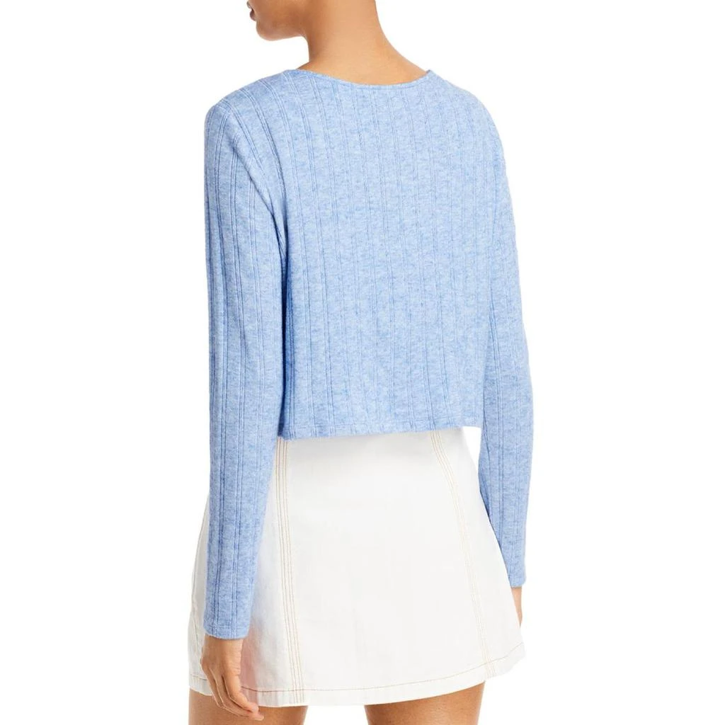 商品AQUA|Aqua Womens Cropped Heathered Cardigan Top,价格¥184,第2张图片详细描述