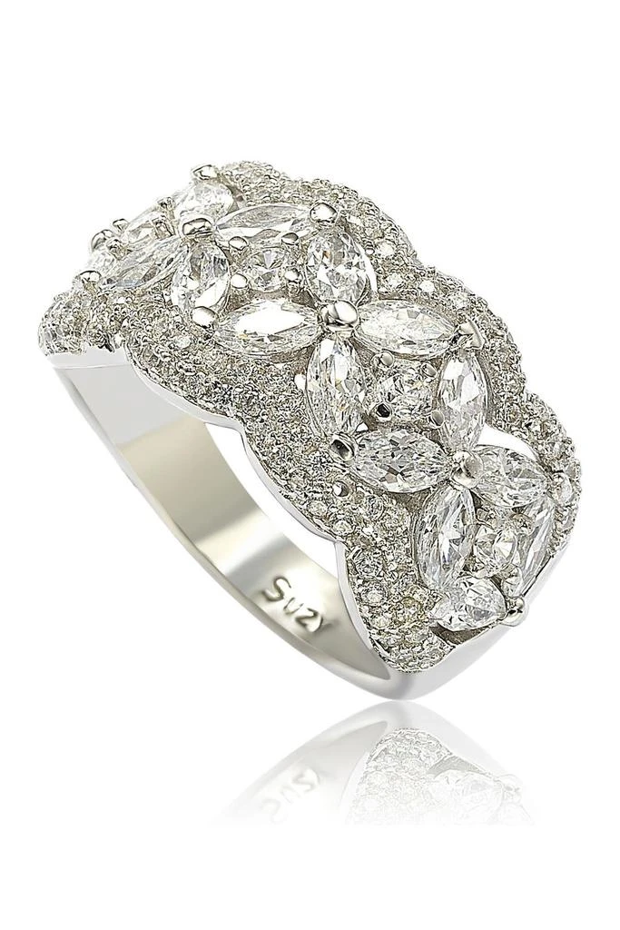 商品Suzy Levian|Round-Cut & Marquise-Cut Cubic Zirconia Flower Ring,价格¥1313,第3张图片详细描述