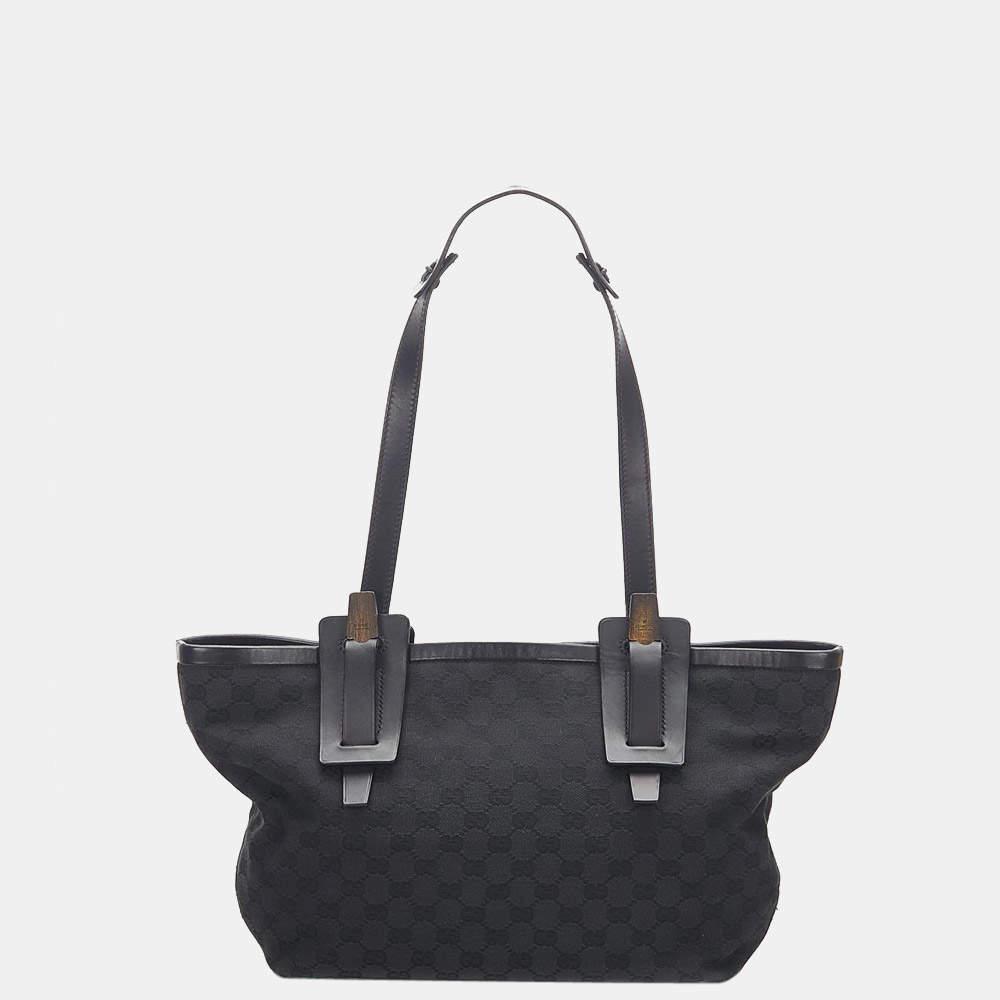 商品[二手商品] Gucci|Gucci Black GG Canvas Tote Bag,价格¥4403,第1张图片