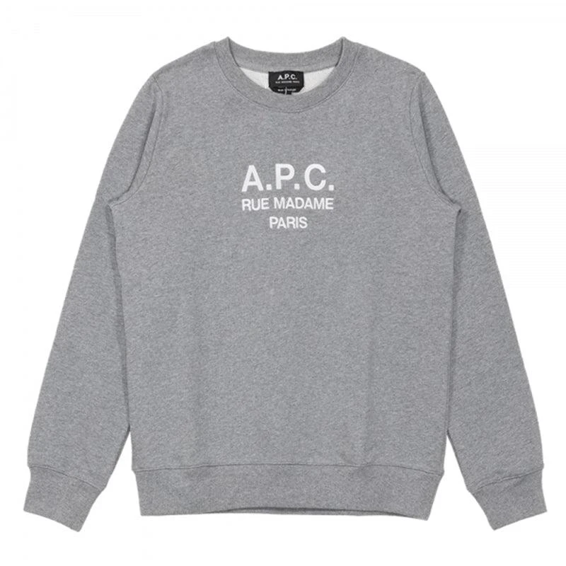商品A.P.C.|灰色 徽标LOGO女士棉质圆领卫衣【香港仓极速发货】,价格¥1691,第1张图片