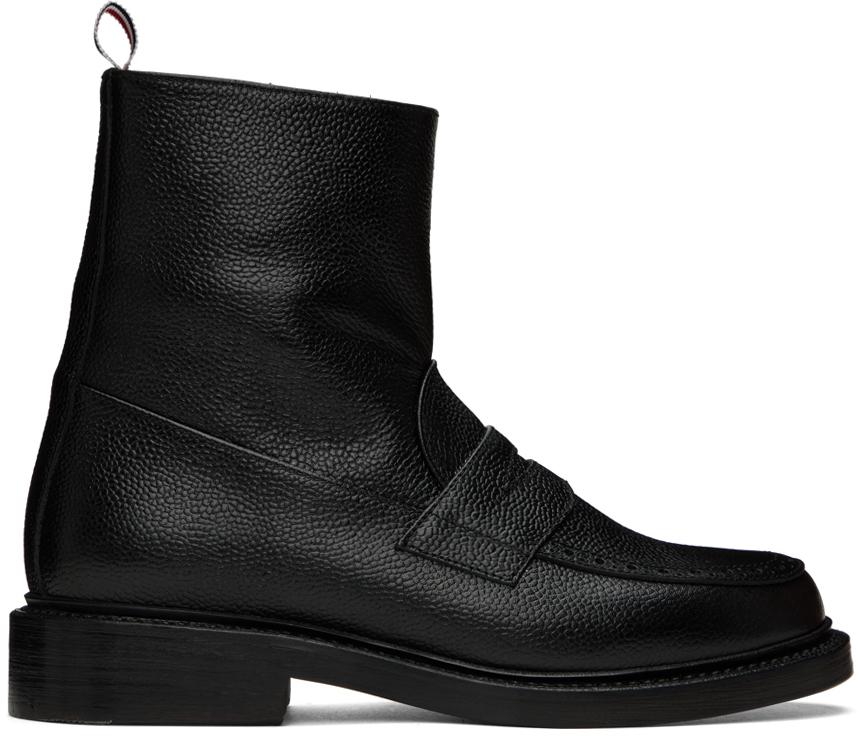 Thom Browne]汤姆布朗Thom Browne女靴|Black Classic Wingtip Boot