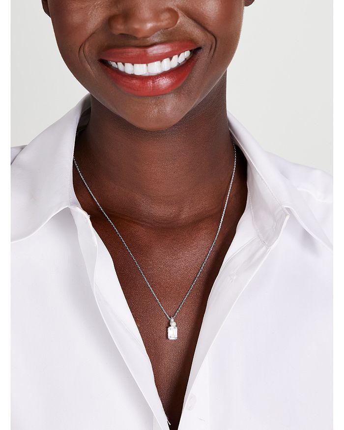 商品Kate Spade|Bouquet Toss Cubic Zirconia & Imitation Pearl Pendant Necklace in Silver Tone, 17"-20",价格¥392,第4张图片详细描述