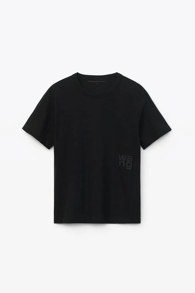 商品Alexander Wang|女式 亚历山大·王 棉质平纹针织 徽标T恤,价格¥736,第3张图片详细描述