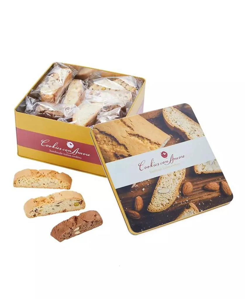 商品Cookies Con Amore|Assorted Gourmet Italian Biscotti Tin,价格¥231,第1张图片