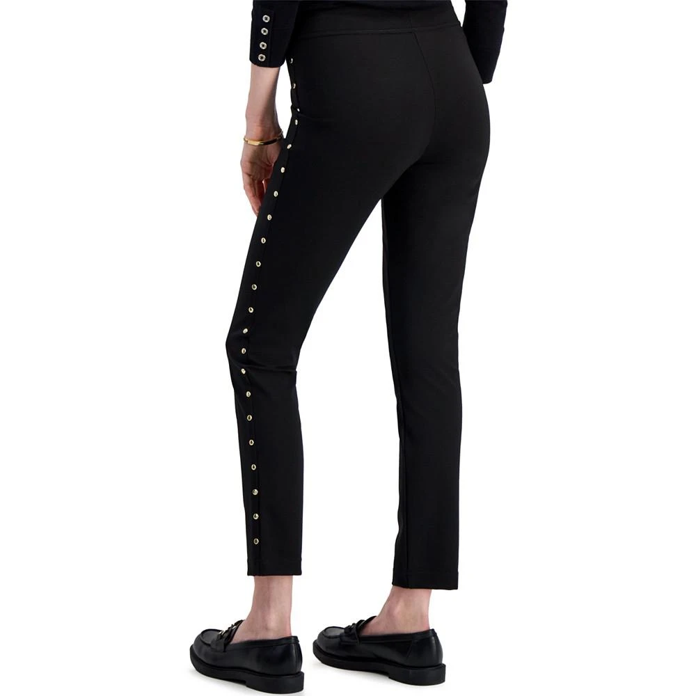 商品Tommy Hilfiger|Women's Studded Ponté-Knit Skinny Ankle Pants,价格¥599,第2张图片详细描述