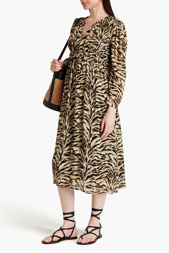 商品ba&sh|Imany tiger-print jacquard midi dress,价格¥1103,第2张图片详细描述