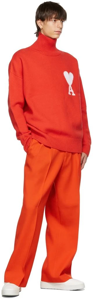 商品AMI|Red Felted Wool Ami de Cœur Turtleneck,价格¥2163,第4张图片详细描述