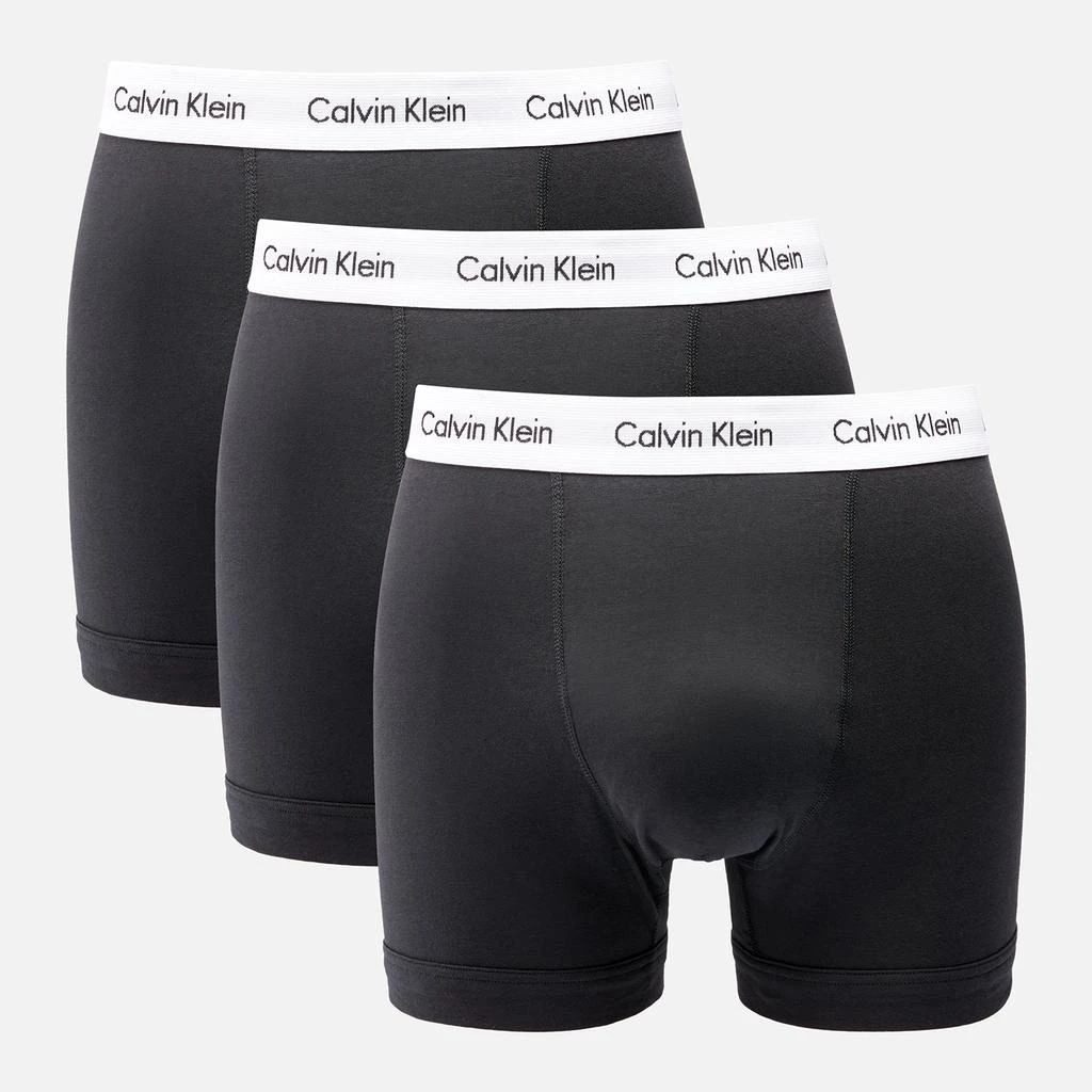 商品Calvin Klein|Calvin Klein Men's Three-Pack Cotton-Jersey Trunks - Black,价格¥413,第1张图片