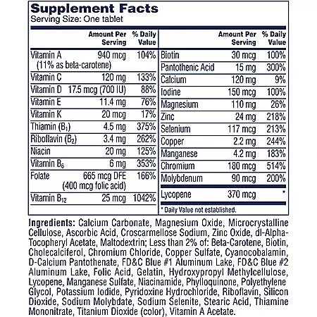 商品One A Day|One A Day 50岁以上男性 多种维生素 (300 ct.),价格¥174,第3张图片详细描述