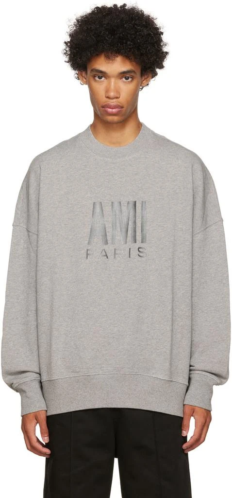 商品AMI|Gray Paris Sweatshirt,价格¥664,第1张图片