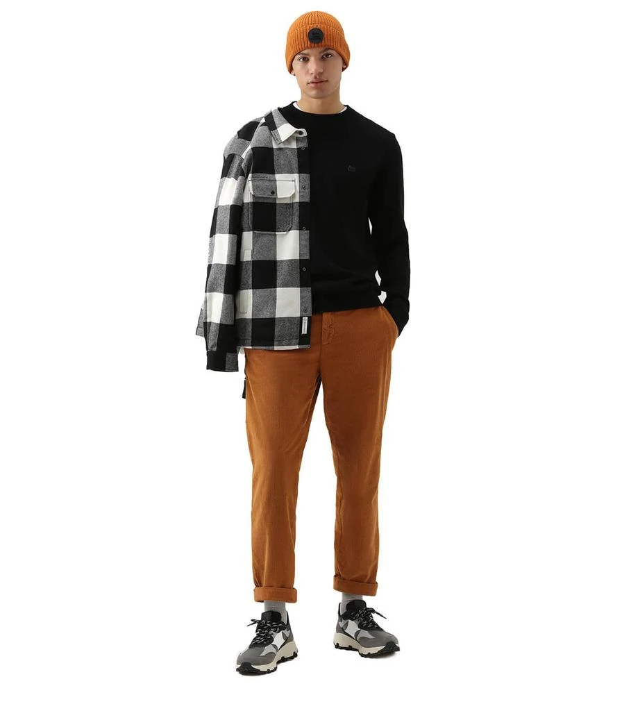 商品Woolrich|WOOLRICH  ALASKAN CHECK WHITE BLACK OVERSHIRT,价格¥3323,第2张图片详细描述