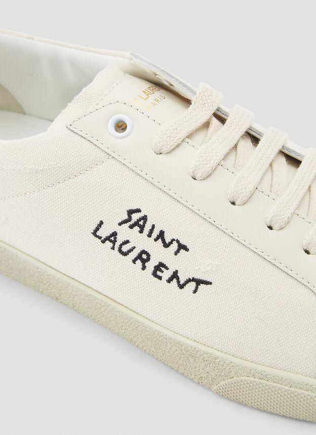 商品Yves Saint Laurent|SL06 Low-Top Sneakers in White,价格¥3585,第7张图片详细描述
