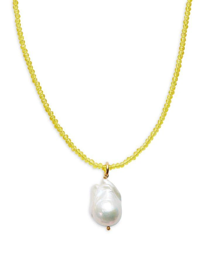 商品Timeless Pearly|Cultured Freshwater Pearl Pendant Beaded Necklace, 15",价格¥747,第1张图片